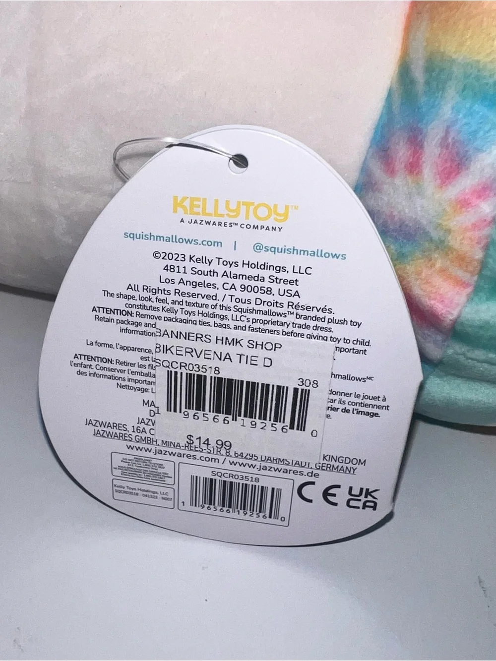 Kervena Rainbow Tie-Dye Mushroom Squishy Toy - Soft Kids Plush